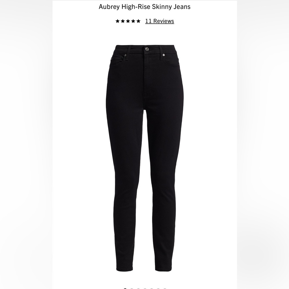 7 For All Mankind Aubrey High-Rise Skinny Jeans in black